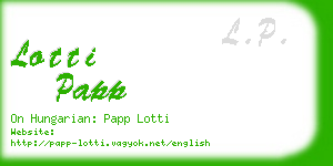 lotti papp business card